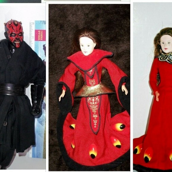 Toys Vtg Star Wars 3 Dolls 12 Barbie Collection Of Darth Maul And 2